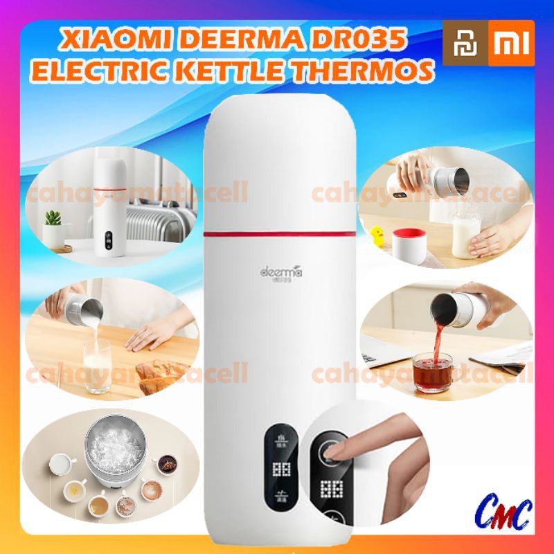 Deerma DR035 Portable Kettle Electric Thermos Pemanas Air | Shopee