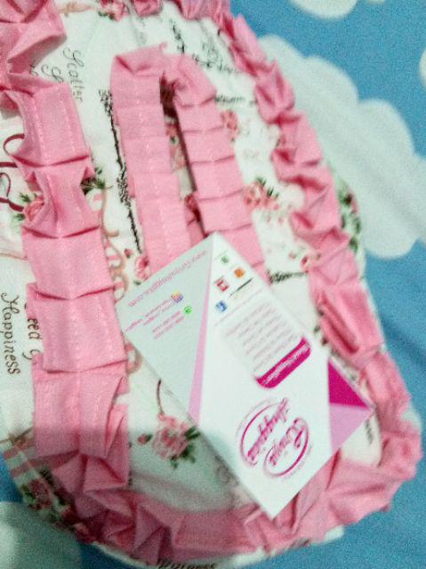 Tempat Tissue Travel Motif Shabby Chic Pink