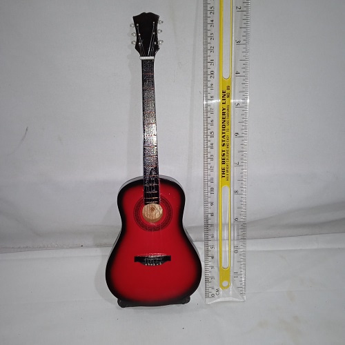 Miniatur Gitar Akustik / Acoustic Tinggi 25 cm Untuk Hiasan, Koleksi dan Pajangan Free Dudukan Warna Bisa Pilih