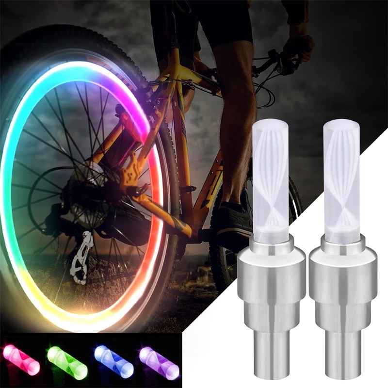 1 Pasang Lampu Neon Warna-Warni Untuk Velg Sepeda / Motor