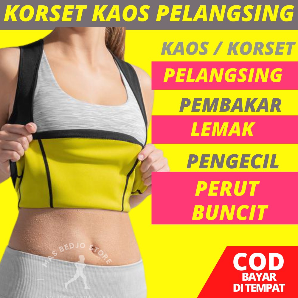 KORSET DIET PELANGSING PENGECIL PERUT WANITA DAN PRIA HOT SHAPERS BAJU SENAM HG03