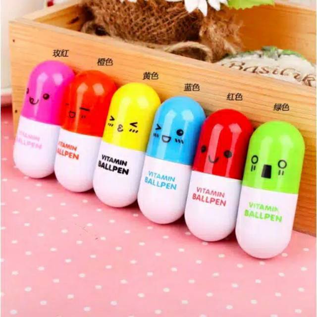 

Super promo Bolpen Pulpen Pena Lucu Model Kapsul Capsulle Obat Lucu 1pcs random