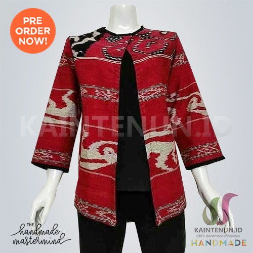 Blazer Kerja Wanita Tenun Troso Handmade Etnik Blaz004 Shopee Indonesia