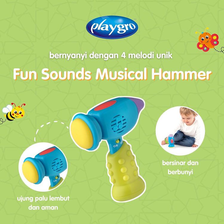 Playgro Jc Fun Sounds Hammer 12m+