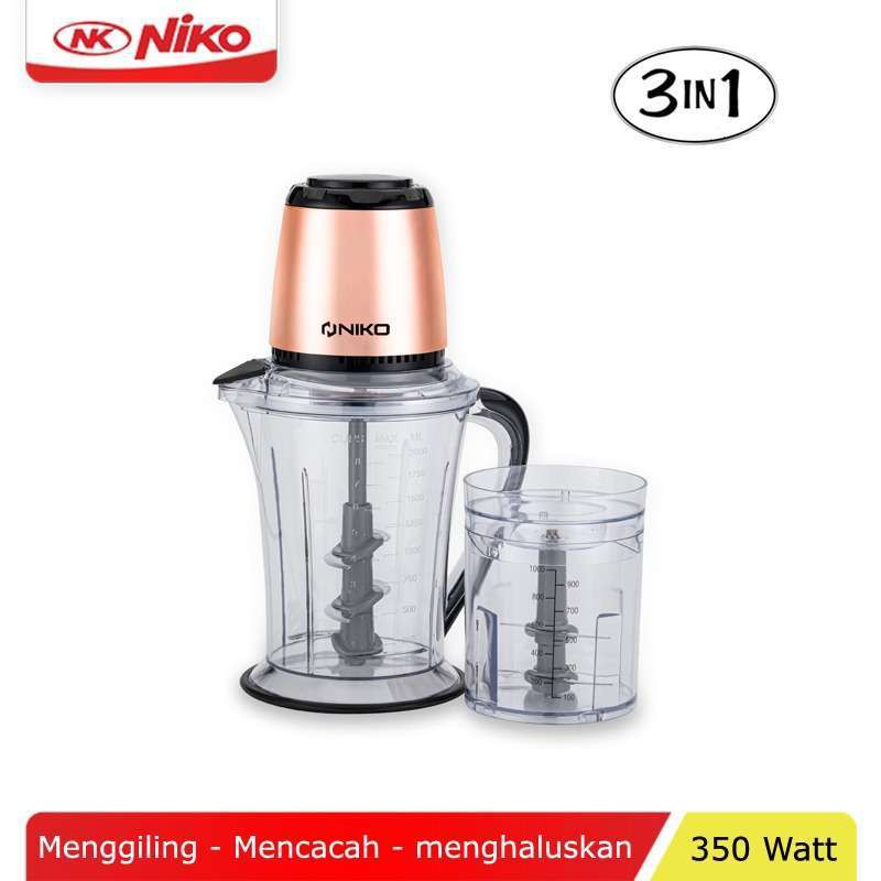 Food Chopper Mixer Niko Katana Pro Gold 2.5 Ltr Penggiling 3 in1 original