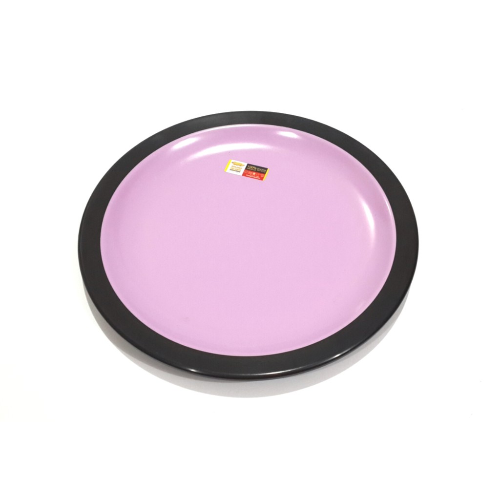 PIRING MAKAN BULAT JEPANG P10A8 Piring MELAMIN Datar Bulat Golden Dragon - Piring 10 Inch Ungu Tosca