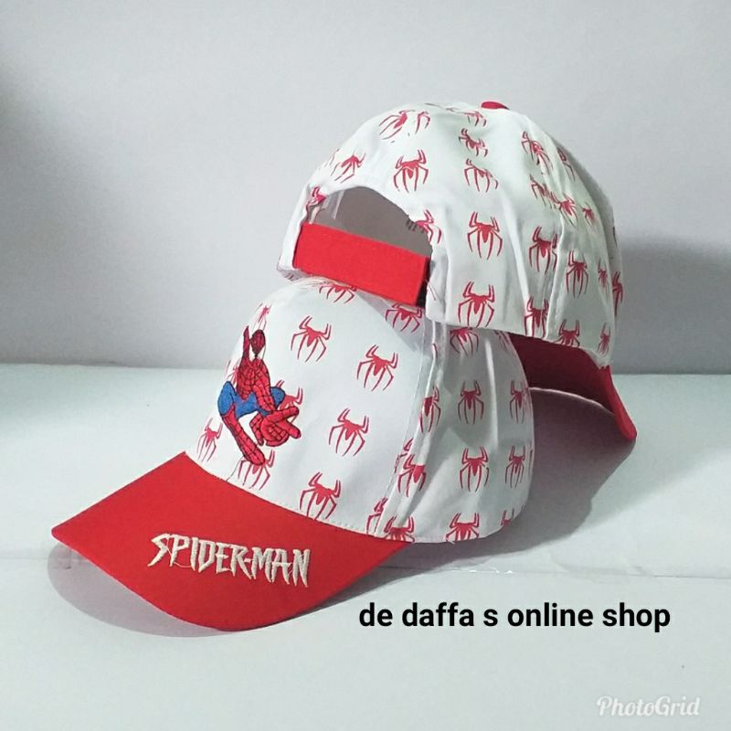 Topi Anak Baseball karakter Spiderman Marvel full printing