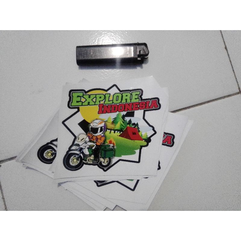 

sticker Vinil Cutting laminasi explore indonesia