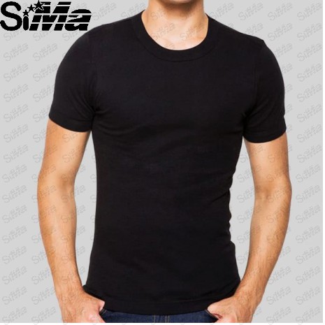 Oblong T-shirt Pria Rider Hitam R 223 R223 Kerah Bulat