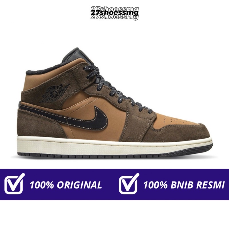 Nike Air Jordan 1 Mid SE Dark Chocolate 100% Original Resmi Nike