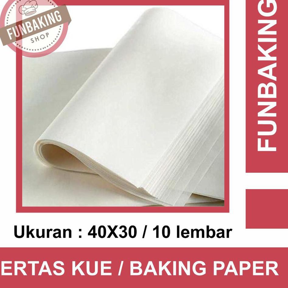 

➸5h FunBaking - Kertas Roti Baking paper 40x30 10 lembar ❉ →