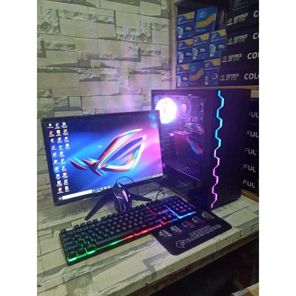 Pc caming Core i7 Ram 8 Gb Vga 2 gb ddr5 GT 1030 LED 24 Samsung Curved