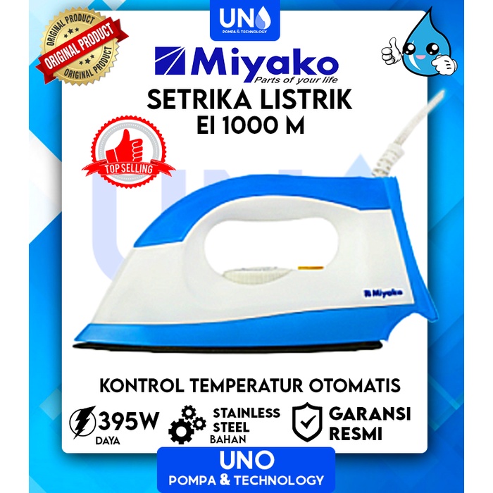 Electric Dry Iron / Setrika Miyako EI-1000 M