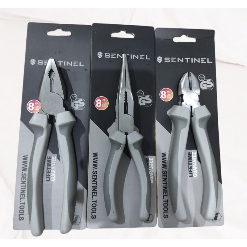 SENTINEL TANG SET 3 PCS KOMBINASI POTONG LANCIP HEAVTY DUTY 8 INCH MODEL TEKIRO