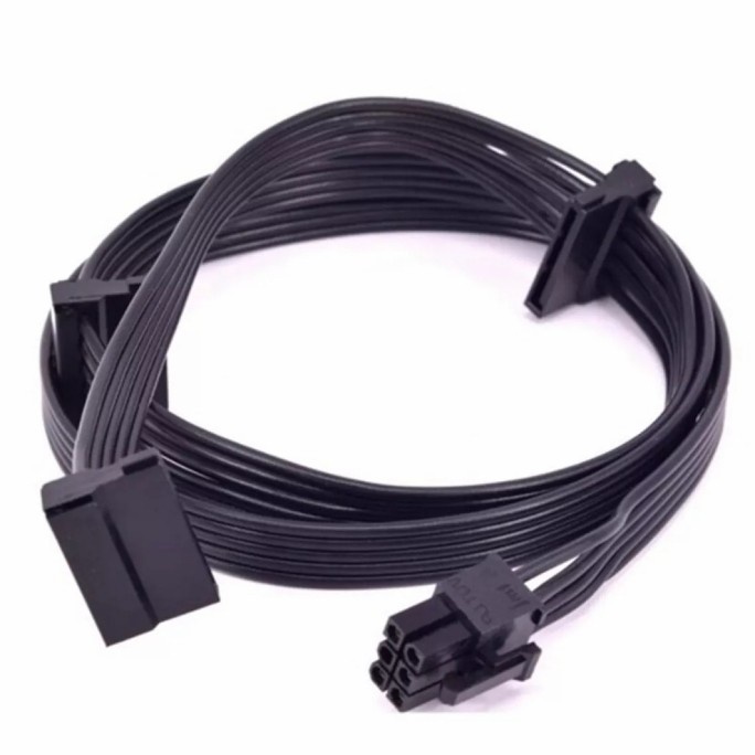 Kabel modular 6 pin to 3x sata hdd ssd connector adapter