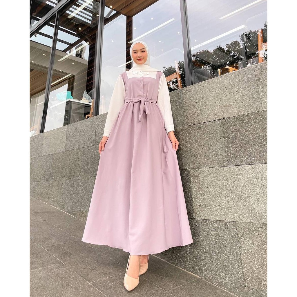 Ivon Dress Maxy l Gamis Terusan Wanita Muslim Fashion Terlaris