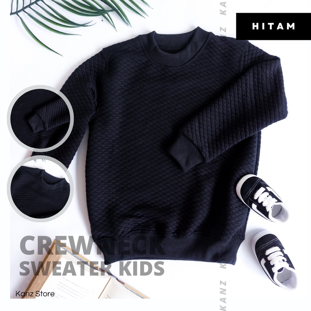 Crewneck Sweater | Sweater Bayi / Anak Usia 3 bulan - 8 tahun | Basic Polos Knitt pakaian anak unisex