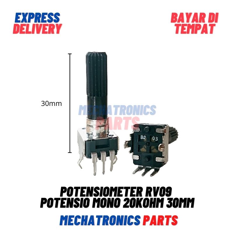 Potensiometer RV09 potensio Mono 20KOHM 30mm