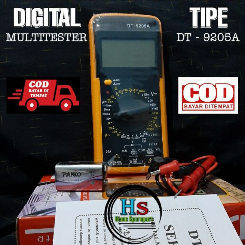 Multitester Digital DT9205A / Digital Multitester / Multitester / Multitester DT9205A
