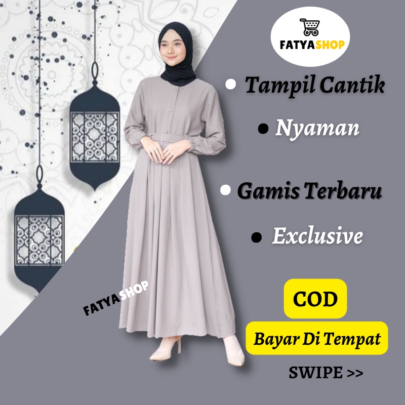 Gamis Remaja Muslim Wanita Terbaru Baju Lebaran 2022 Fashion Muslim Kekinian Korean Style