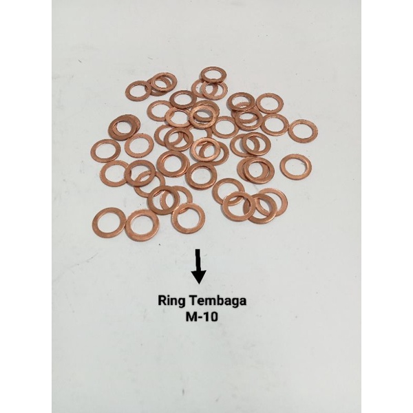 10 PCS Ring Tembaga M-10 atau 10×14 baut /M-10 Cooper 8 mm tebal 1 mm(Isi 10 pcs)