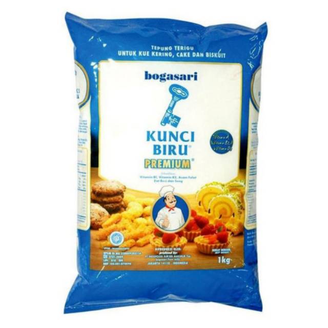 

Tepung Terigu Kunci Biru Premium 1kg