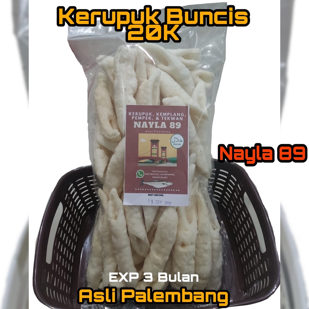 

Kerupuk Buncis mengandung >80% Ikan Tenggiri, ASLI PALEMBANG!!