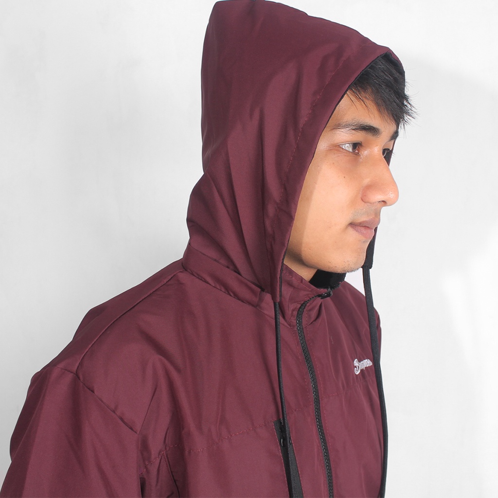 Jaket pria parasut taslan JN waterproof polos Brotherdo terbaru