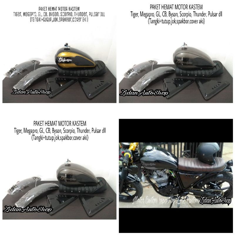 Set variasi body custom kastem hemat honda CB GL megapro Scorpio Thunder byson pulsar minerva dll