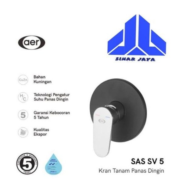 AER Kran Tanam Shower Tembok-Kran Shower Panas Dingin Keran Air SAS SV5