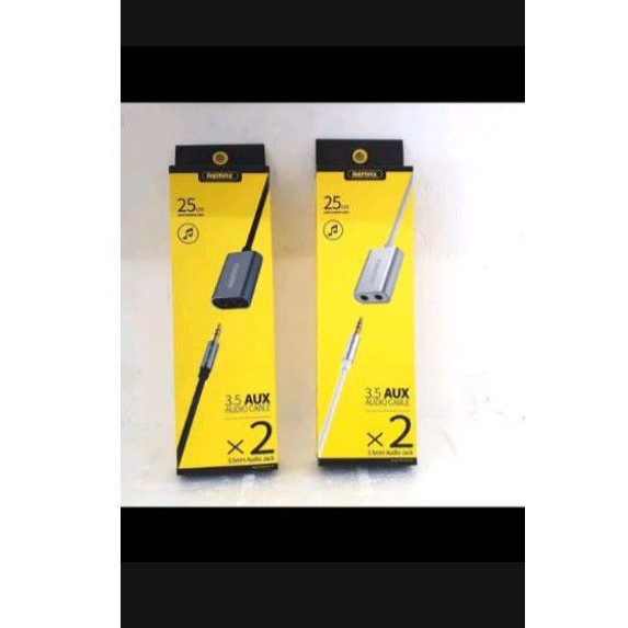 Remax AUX Sharing Cable Splitter 3.5mm Extention 2x Audio Jack RL-520PRODUK ORIGINAL 10
