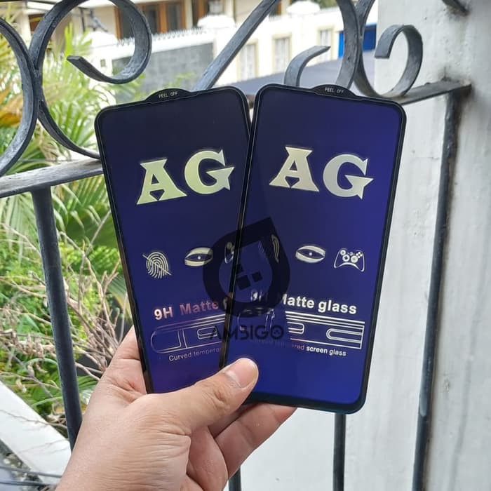 Samsung A8 2018 ANTI BLUE LIGHT MATTE Tempered Glass 5D Ambigo - Biru