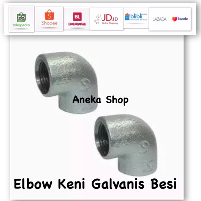 Elbow Keni 1 inch Besi Galvanis Galunggung