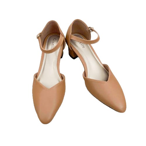 Giselle Colls - Zeline Sandal Heels Wanita 5 cm-Mocha