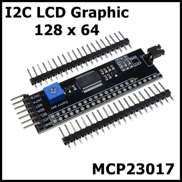 MCP23017 12864 I2C LCD Graphic Converter Backpack Adapter Display