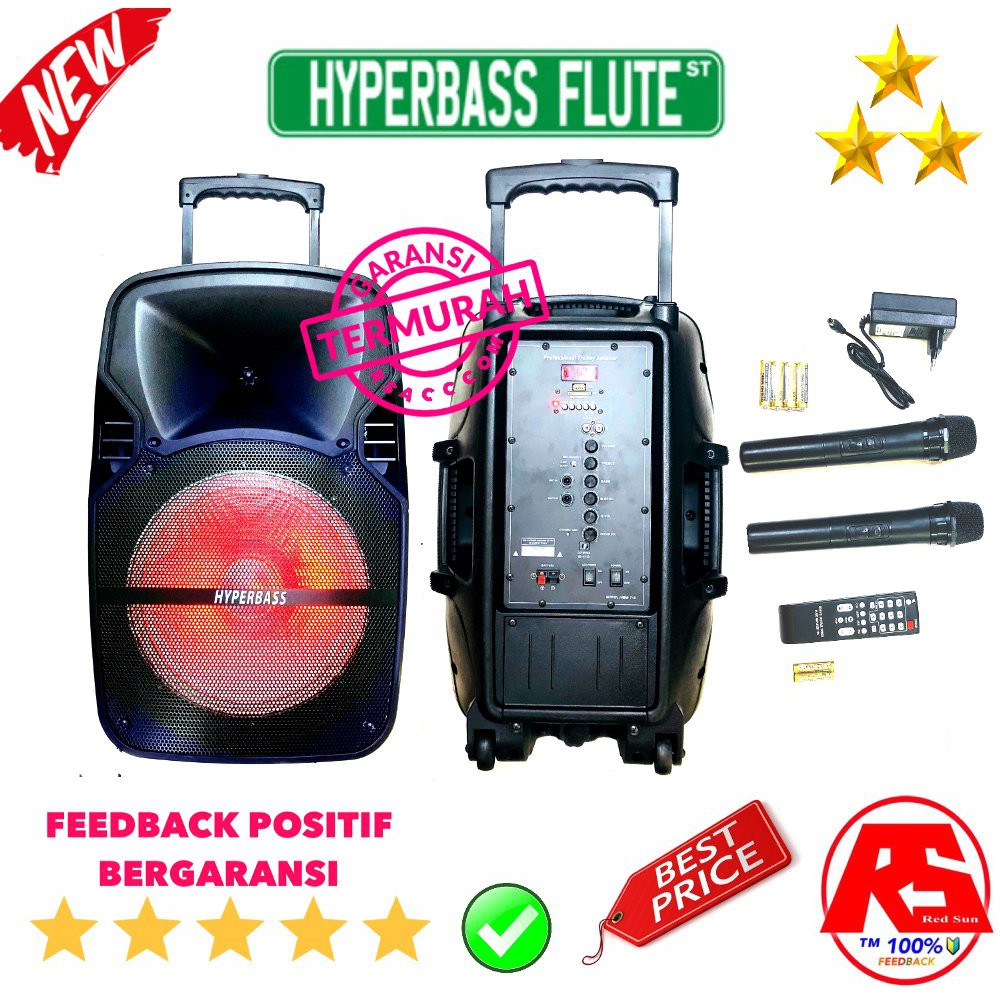 CANGGIH SPEAKER PA HYPERBAS 12 INCH WIRELESS MIC AUDIO HD VOKAL ORIGINAL