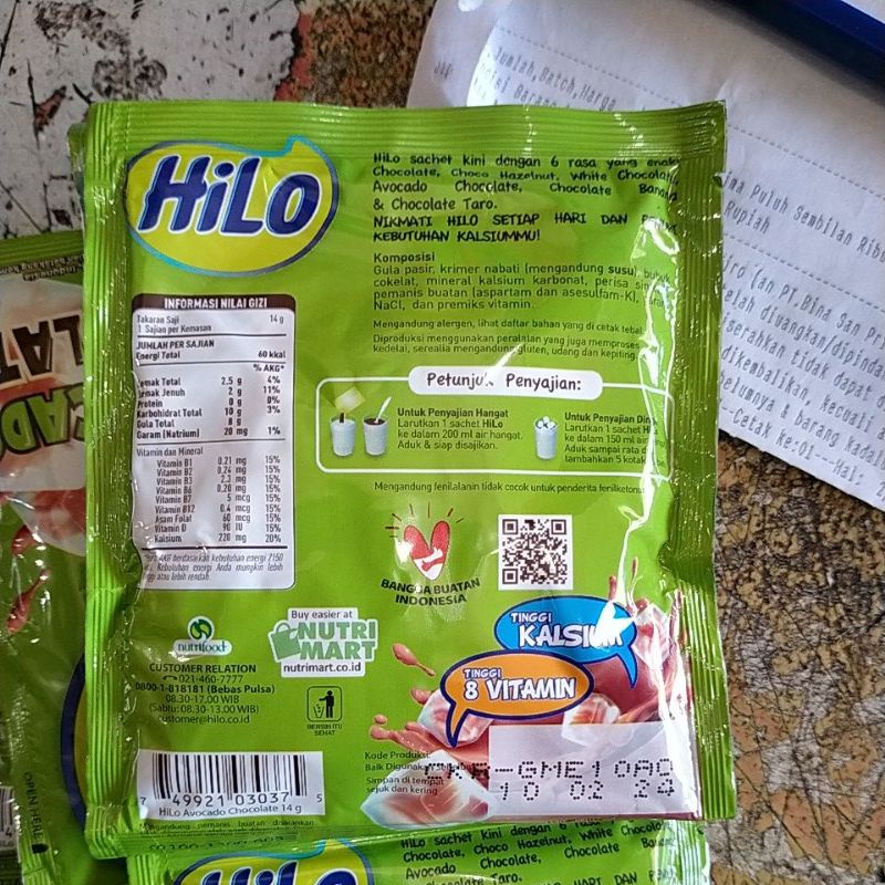 per renteng(10sachet) hilo macam-macam rasa.