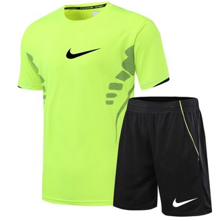 Setelan Kaos  T shirt Lengan Pendek celana  Training  Tenis 