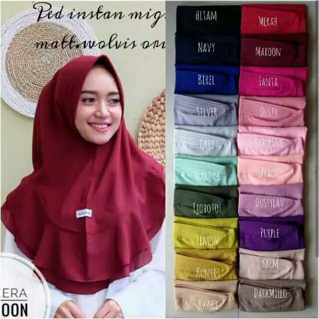 Hijab instan migi ameera wolfis
