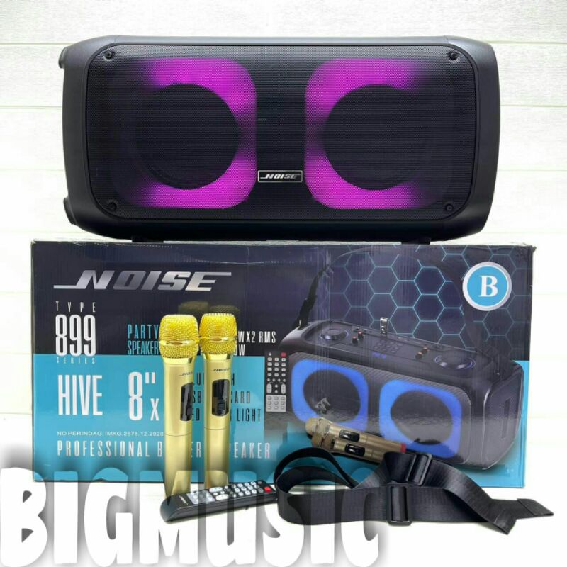 Speaker Portable Wireless Noise 899 B HIVE Original 8 inch x2 Bluetooth