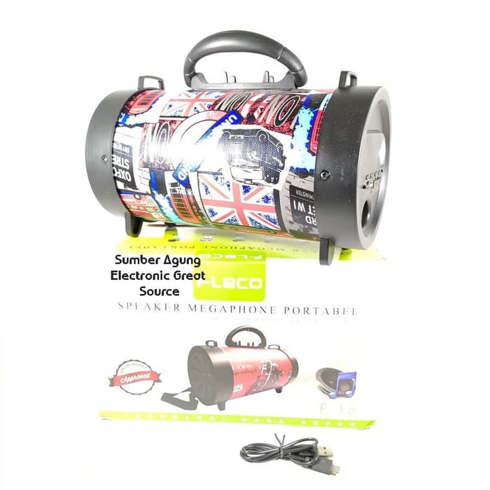 Speaker Megaphone Portable Fleco F16 3inch Speaker 5W Bentuk Tabung