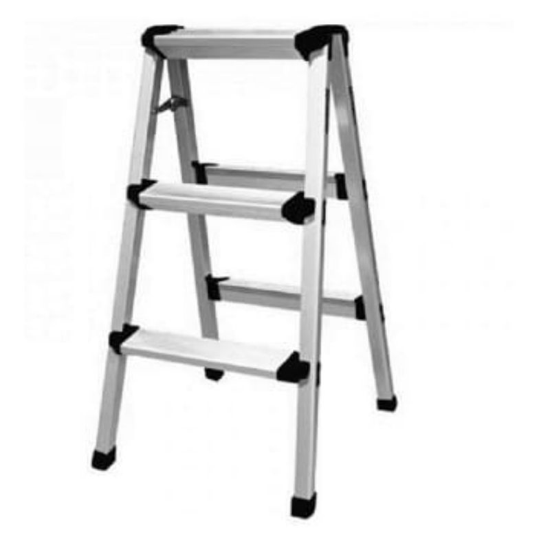 Krisbow Tangga Lipat Aluminium Tanpa Pegangan 3 Step