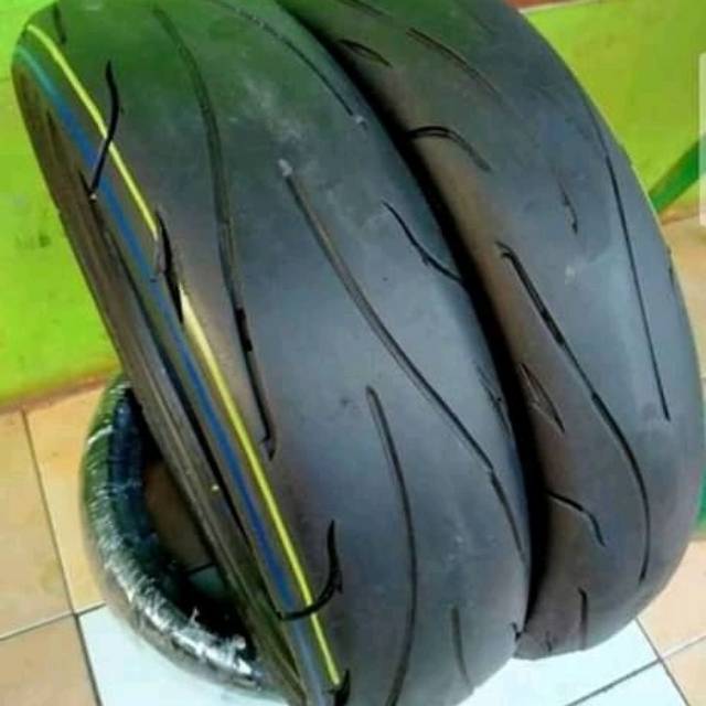 BAN SEKEN SEPASANG BAN NINJA UK 150/60 120/70 RING 17 TUBLES MEREK ZENEOS ZN62