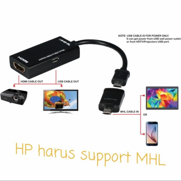 Kabel MHL Converter Micro USB to HDMI Kabel for HP Android ke TV HDMI