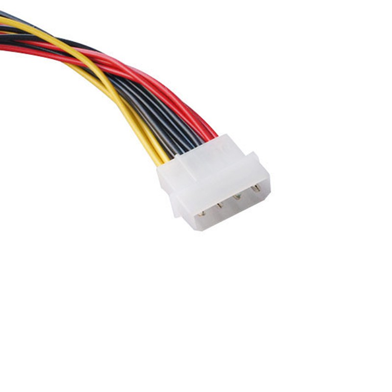 (Ele) Kabel Power Splitter 4 Pin Ide Molex Ke 3 Serial Ata Sata Warna Putih