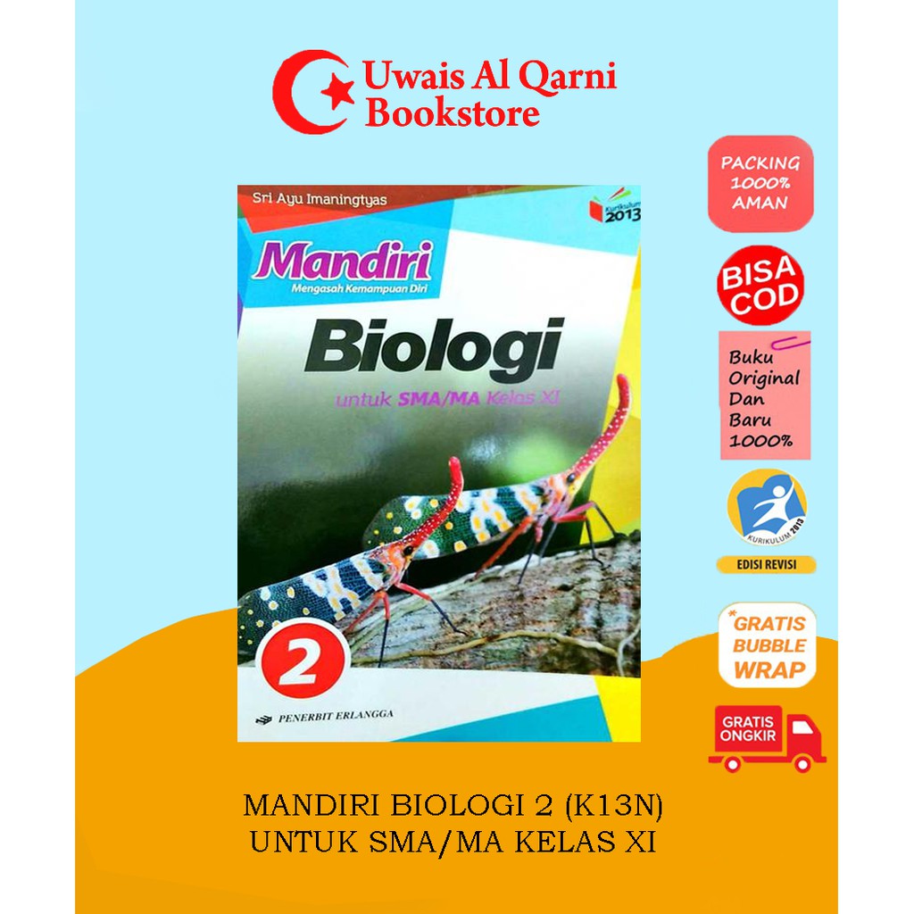 

BEST SELLER ORIGINAL MANDIRI BIOLOGI 2 UNTUK SMA/MA KELAS XI - ERLANGGA