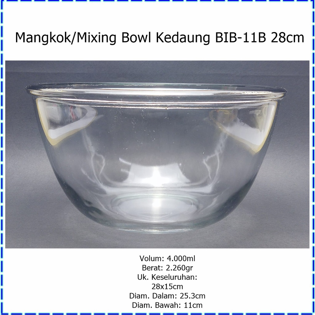 Mangkok/Mixing Bowl/Baskom Adonan Kedaung BIB-11B 28cm