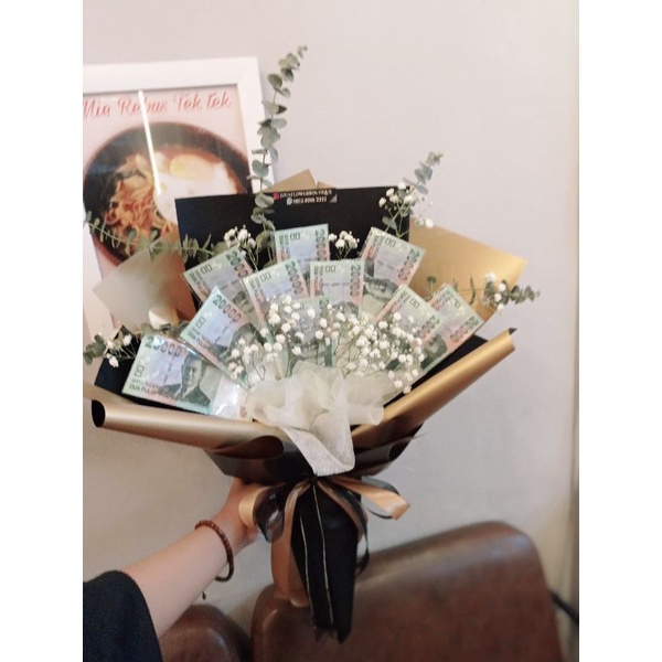 buket uang /money bouquet/fresh flower/congrats