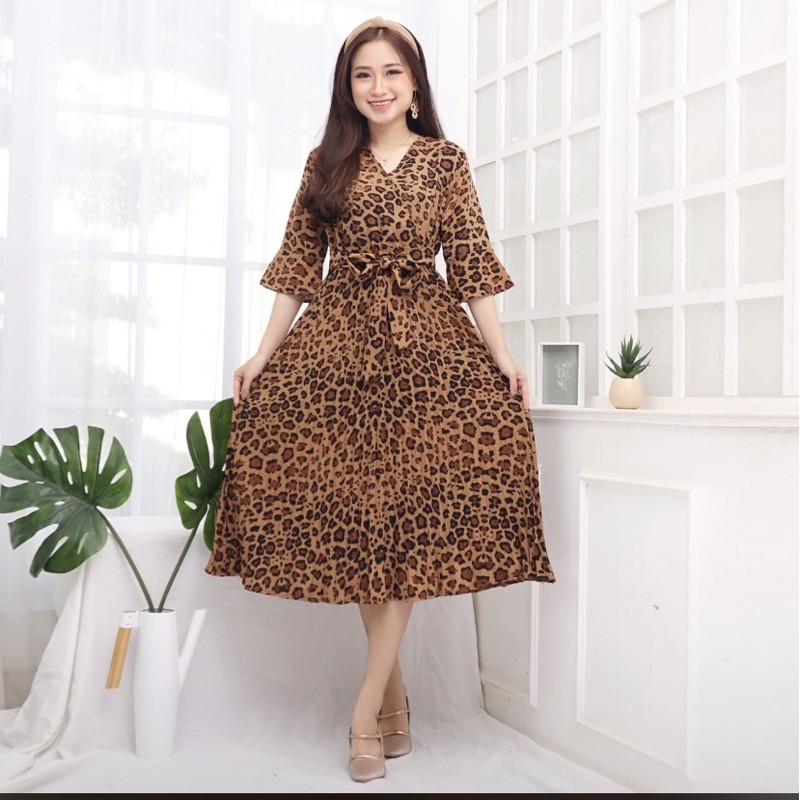 Dress Plisket Leopard 289