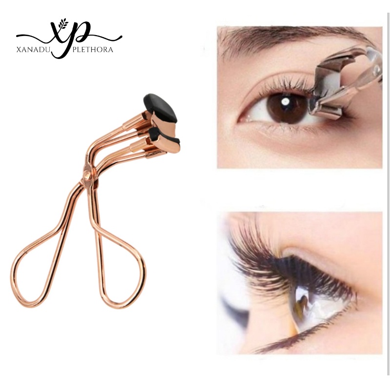 ROSEGOLD / BLACK / SILVER - EYELASH CURLER TYPE S - PENJEPIT BULUMATA -  New Eyelash Curler Stainless Steel Portable Eyelash Curler Beauty Tool Eye Lashes Make Up Tools